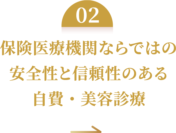 保険医療機関ならではの安全性と信頼性のある自費・美容診療